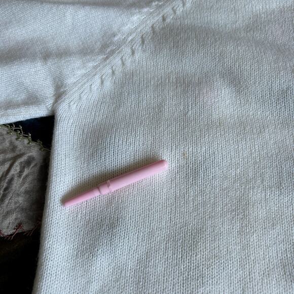 Vintage 50s/60s Soft Acrylic Pastel Chainstitch Embroidered Flowers Cardigan S M - Picture 8 of 8